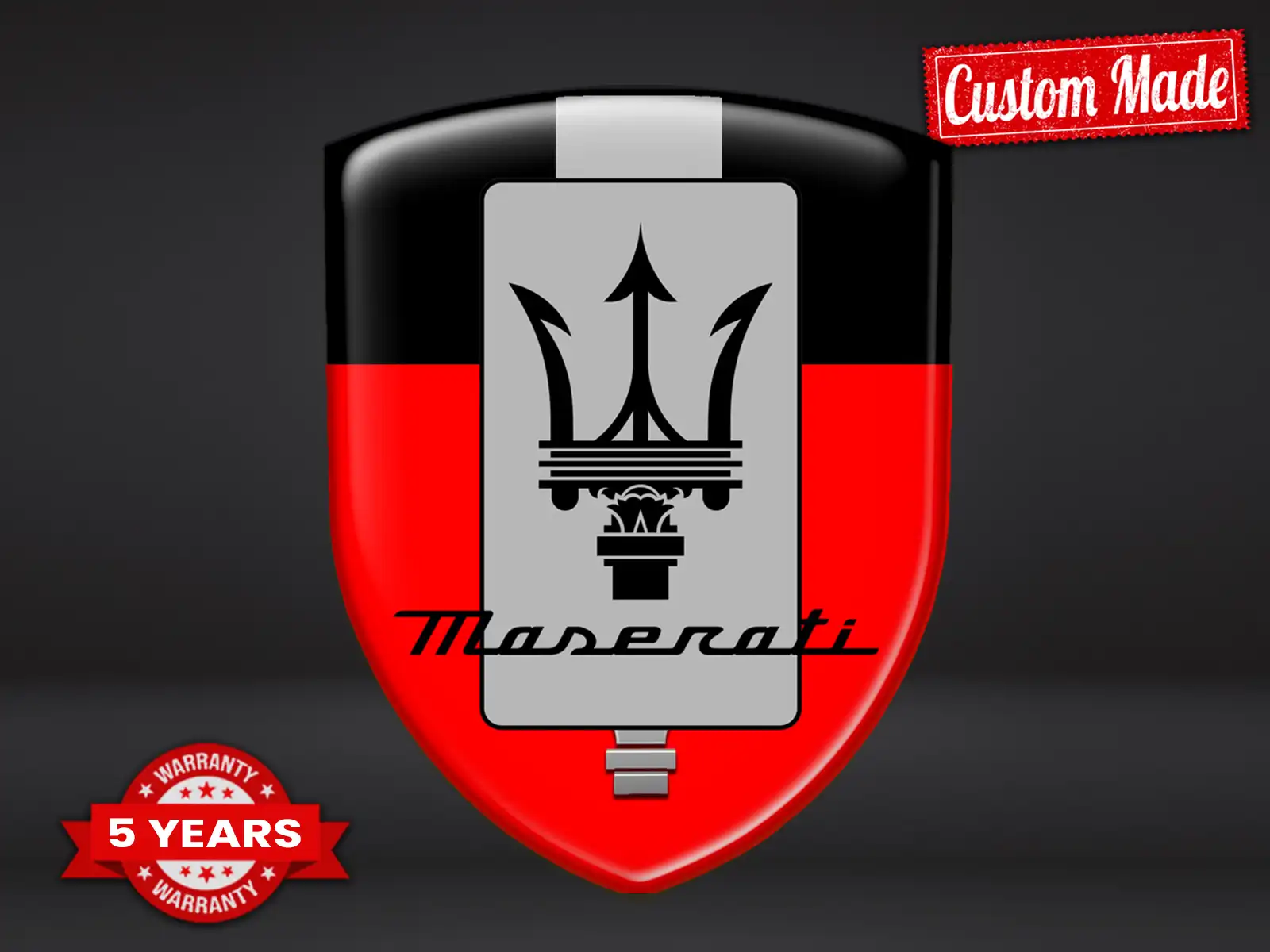 Maserati Etiqueta Impermeable Profesional Resistente Minimalista